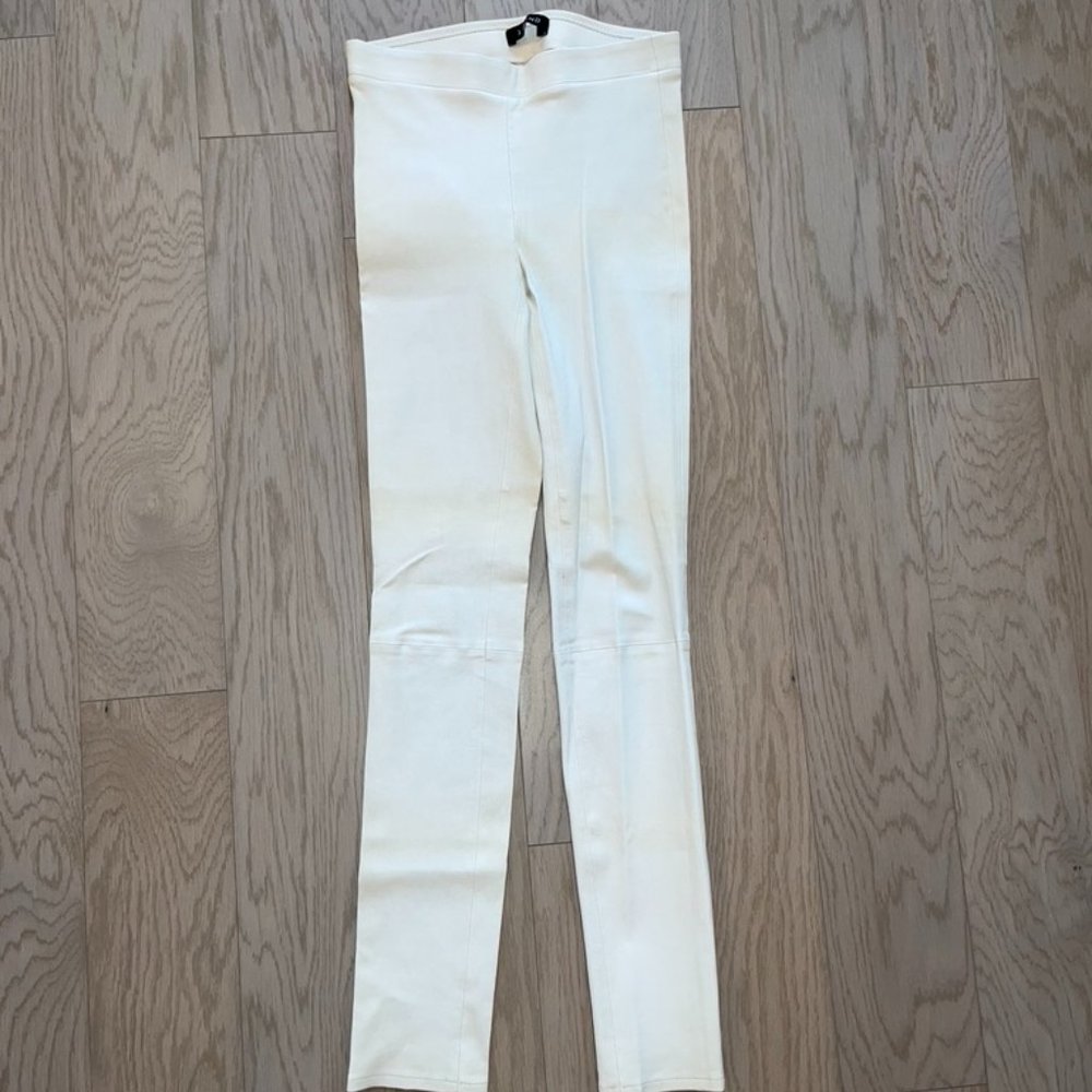 J Brand White/Ivory Leather pants